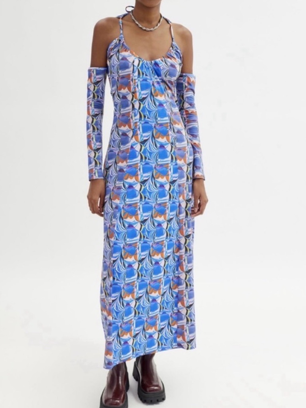 New with tags Mandinga comet printed midi dress S